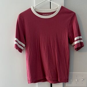 Faherty T-Shirt with White Stripes